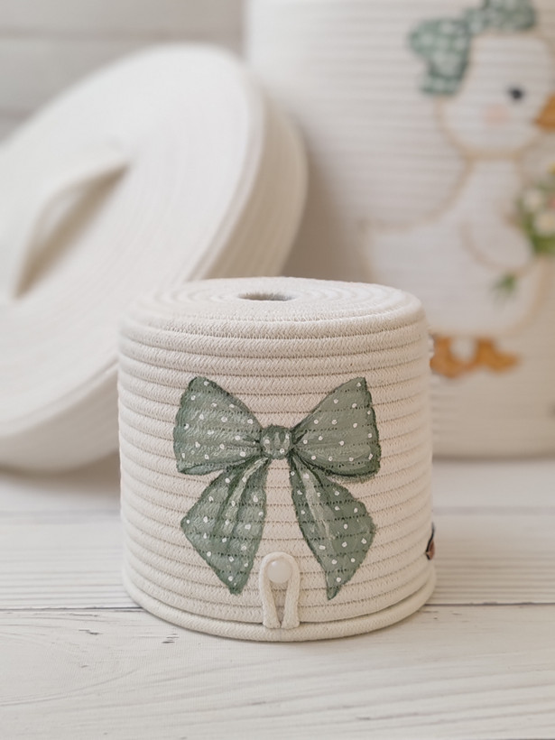 ست سیسمونی قیطان دوزی Lovely basket (طرح اردک و پاپیون )